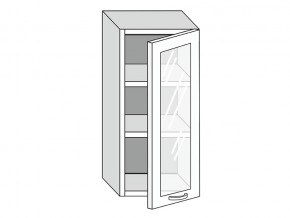 19.40.3 Шкаф настенный (h=913) на 400мм с 1-ой стекл. дверцей в Ханты-Мансийске - hanty-mansijsk.magazinmebel.ru | фото