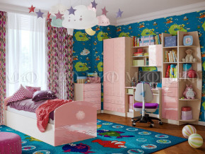 Детская комната Юниор-2 Розовый металлик в Ханты-Мансийске - hanty-mansijsk.magazinmebel.ru | фото