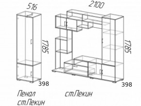 Гостиная Пекин с пеналом Венге-Лоредо в Ханты-Мансийске - hanty-mansijsk.magazinmebel.ru | фото - изображение 3