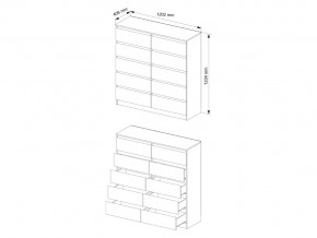 Комод Мори МК1200.10 Белый в Ханты-Мансийске - hanty-mansijsk.magazinmebel.ru | фото - изображение 3