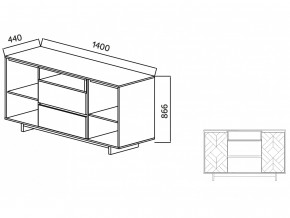 Комодино Moderno-1400 Ф2 в Ханты-Мансийске - hanty-mansijsk.magazinmebel.ru | фото - изображение 4