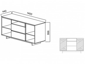 Комодино Moderno-1400 Ф3 в Ханты-Мансийске - hanty-mansijsk.magazinmebel.ru | фото - изображение 4