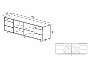 Комодино Moderno-2200 Ф2 в Ханты-Мансийске - hanty-mansijsk.magazinmebel.ru | фото - изображение 4