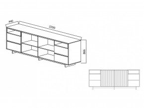 Комодино Moderno-2200 Ф5 в Ханты-Мансийске - hanty-mansijsk.magazinmebel.ru | фото - изображение 4