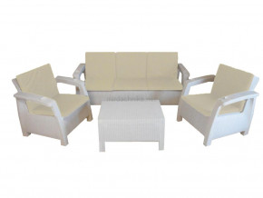 Комплект уличной мебели Yalta Premium Terrace Triple Set белый в Ханты-Мансийске - hanty-mansijsk.magazinmebel.ru | фото