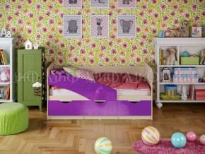 Кровать Бабочки 1600 Фиолетовый металлик в Ханты-Мансийске - hanty-mansijsk.magazinmebel.ru | фото