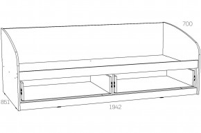 Кровать Оливия НМ 008.63-01 Х 800х1900 Velutto 16 в Ханты-Мансийске - hanty-mansijsk.magazinmebel.ru | фото - изображение 2