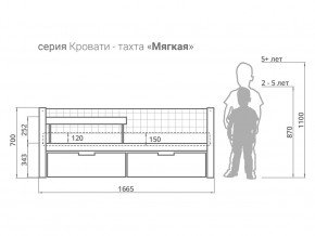 Кровать-тахта мягкая Svogen с ящиками и бортиком бежево-белый в Ханты-Мансийске - hanty-mansijsk.magazinmebel.ru | фото - изображение 2