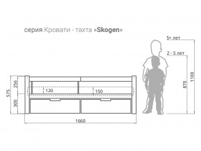 Кровать-тахта Svogen с ящиками и бортиком бежевый-белый в Ханты-Мансийске - hanty-mansijsk.magazinmebel.ru | фото - изображение 3