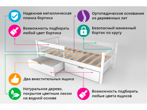 Кровать-тахта Svogen с ящиками и бортиком бежевый-белый в Ханты-Мансийске - hanty-mansijsk.magazinmebel.ru | фото - изображение 4