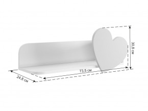 Полка навесная Сердечко G112299 в Ханты-Мансийске - hanty-mansijsk.magazinmebel.ru | фото - изображение 2