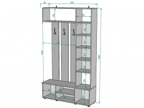 Прихожая с зеркалом V20_M в Ханты-Мансийске - hanty-mansijsk.magazinmebel.ru | фото - изображение 3