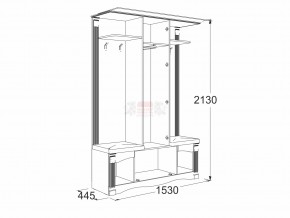 Прихожая Саша 17 в Ханты-Мансийске - hanty-mansijsk.magazinmebel.ru | фото - изображение 2