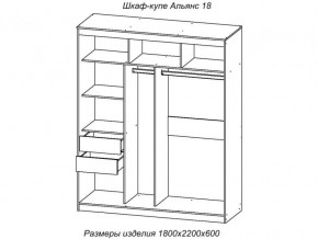 Шкаф-купе Альянс 18 комплект зеркал №4 в Ханты-Мансийске - hanty-mansijsk.magazinmebel.ru | фото - изображение 2