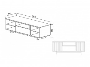 Тумба для ТВА Moderno-1400 Ф5 в Ханты-Мансийске - hanty-mansijsk.magazinmebel.ru | фото - изображение 5