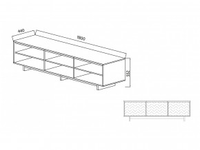 Тумба для ТВА Moderno-1800 Ф1 в Ханты-Мансийске - hanty-mansijsk.magazinmebel.ru | фото - изображение 2